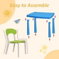 thumbnail image 3 of Domi Kids 3 Piece Plastic Toddler Table and Chair Set.Children Activity Table(Tricolor), 3 of 7