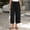 Black, variant on Women's Seve-Eighths Pants Baeitkot Women's Solid Color Casual Decorative Button Drawstring Seve-Eighths Pants Navy XL