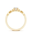 thumbnail image 3 of Rosec Jewels Cubic Zirconia Solitaire Ring Half Carat - Celtic Knot Promise Ring for Valentines Day, 10K Yellow Gold, US 10.00, 3 of 9