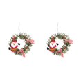 thumbnail image 4 of Cateissary Artificial Christmas Wreath Hanging Simulation Xmas Garland Reusable Decor Background Decoration Ornament Indoor Pendant Anciano 2Conjunto, 4 of 6
