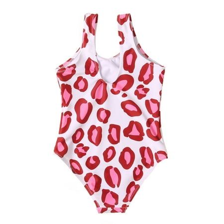 

TAIAOJING Baby Girls One Piece Swimwear Cartoon Swimsuit Printing Cute Leopard Swimsuit Pattern Bathing Suit 3-4 Years
