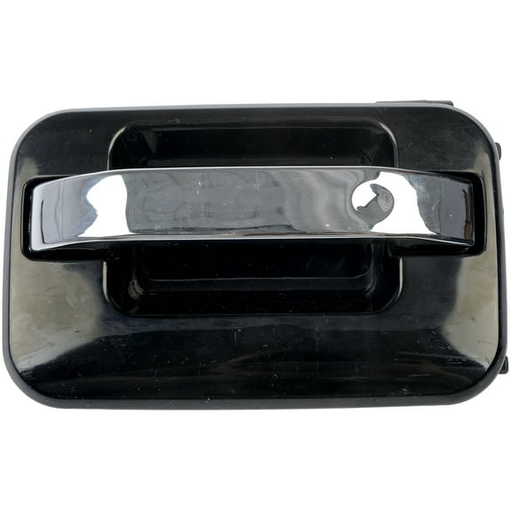 Dorman 80642 Rear Driver Side Exterior Door Handle for Specific Ford / Lincoln Models, Black and Chrome