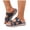 D, variant on Women's Backless Wedge Sandals Comfortable Non Slip Walking Slippers Lightweight Open Toe Platform Beach Sandal Gray Size 6
