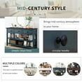 thumbnail image 7 of Retro Wood Console Table with 3 Drawers and 2 Layer Shelves for Living Room, Entryway, Hallway, Office, Navy, 7 of 7