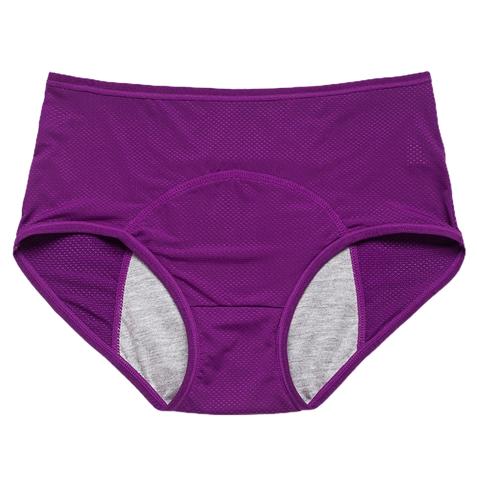 Protection High Menstruation Extra Underwear Rise Mid Rise Leak-proof Purple,XL Panties,Crystal Stretchy Menstrual Briefs Breathable Women