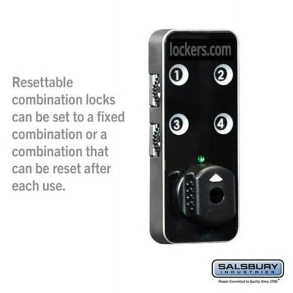 Salsbury Industries 44495 Premier Resettable Combination Lock - Replacement Lock