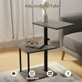 thumbnail image 4 of Swivel End Table with Adjustable Height - Small Space Nightstand - Taupe, 4 of 9