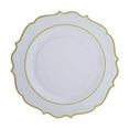 thumbnail image 2 of BalsaCircle 10 Clear 13 in Round Plastic Charger Plates Gold Scalloped Rim Party Events Decorations Supplies, 2 of 8