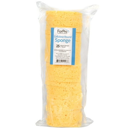 ForPro Natural Cellulose Sponge 3" 25ct