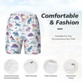 thumbnail image 3 of Balery Dinosaur Mens Swim Trunks Swim Shorts for Men Quick Dry Inseam Beach Shorts with Compression Liner Pocket-X-Large, 3 of 9