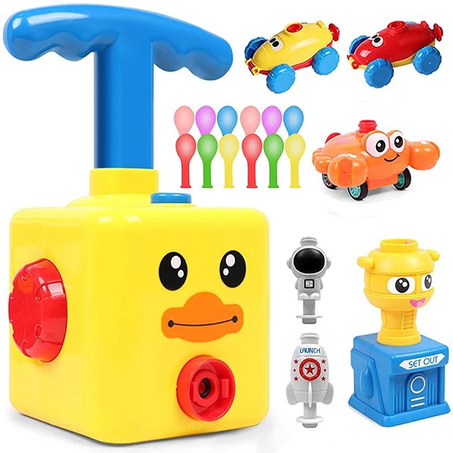 LYD Upgrade 19 Uds juguetes de coche con globo para niños, juguete educativo de inteligencia de ciencia de coche con globo inercial para niños lyd modelStyleType