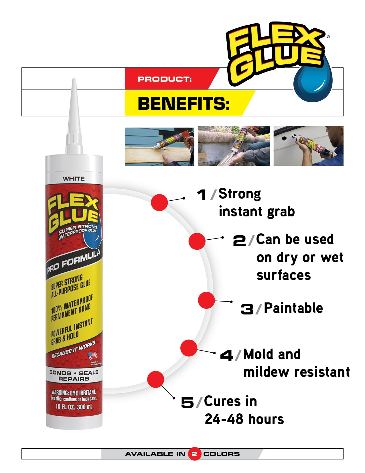 Flex Glue Blanc 6 oz
