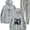 Grey, variant on Quackity QSMP Original Egg Men/Women Fall Suit Hoodies Sportswear Hooded Ankle Banded Pant Two Piece Set