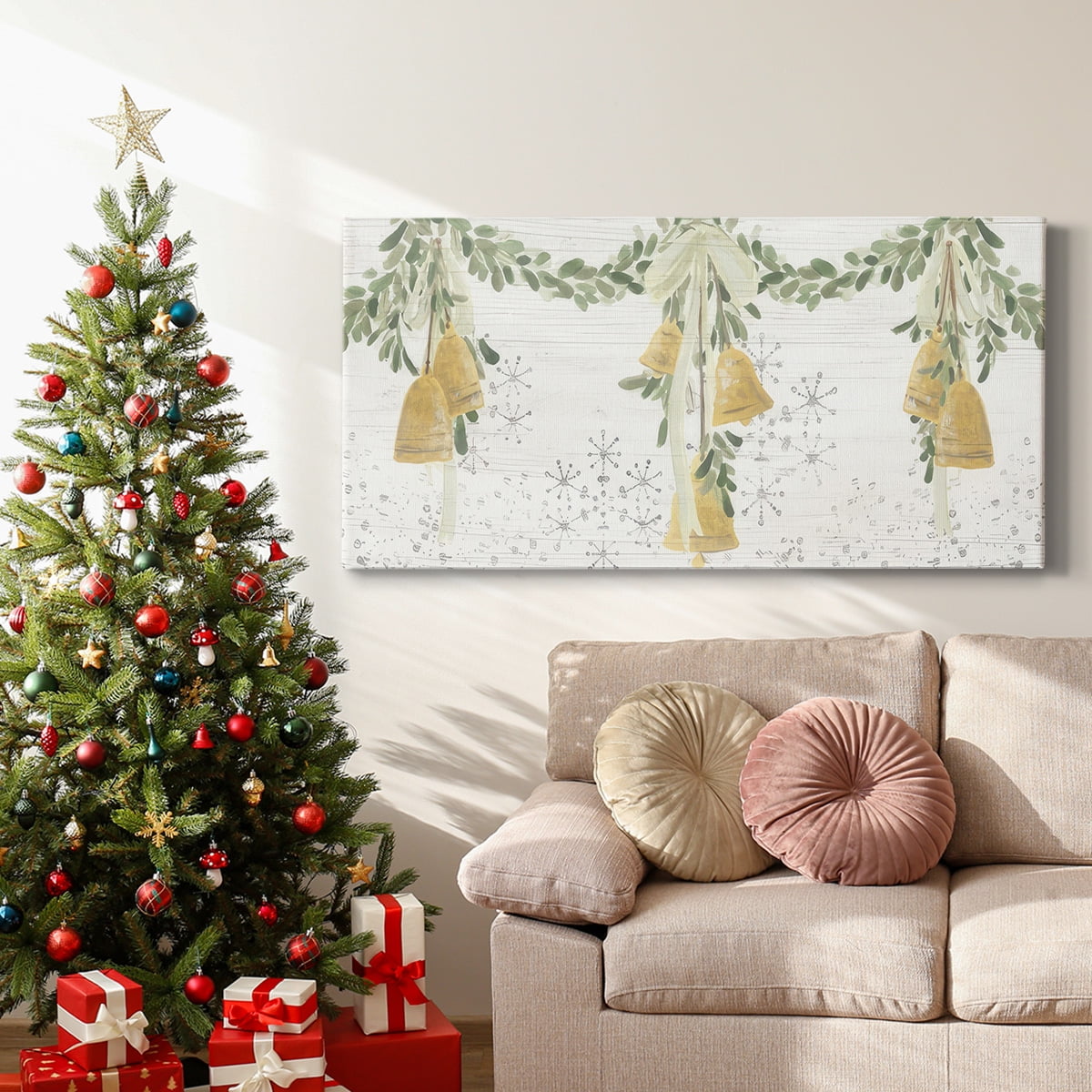 Weathered Aspen Wreath Collection D- Gallery Wrapped Canvas