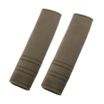 Motoforti 2 Pcs Microfiber Car Shoulder Seatbelt Pad Covers Universal Brown 27x6.5cm