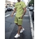 thumbnail image 2 of Ropa deportiva para hombre, camiseta de manga corta y pantalones cortos, traje completo de verano de 2 piezas, traje deportivo informal a la moda para correr, novedad de 2024, 2 of 4