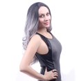 thumbnail image 2 of Peluca gris ondulada larga, pelucas de pelo ondulado y rizado sintético para mujer, sombrero de peluca gris para mujer, 2 of 4