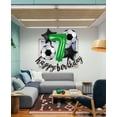 thumbnail image 4 of Set de globos de fútbol Kwuz de 32 pulgadas, verde, número 7, para fiesta, 4 of 5