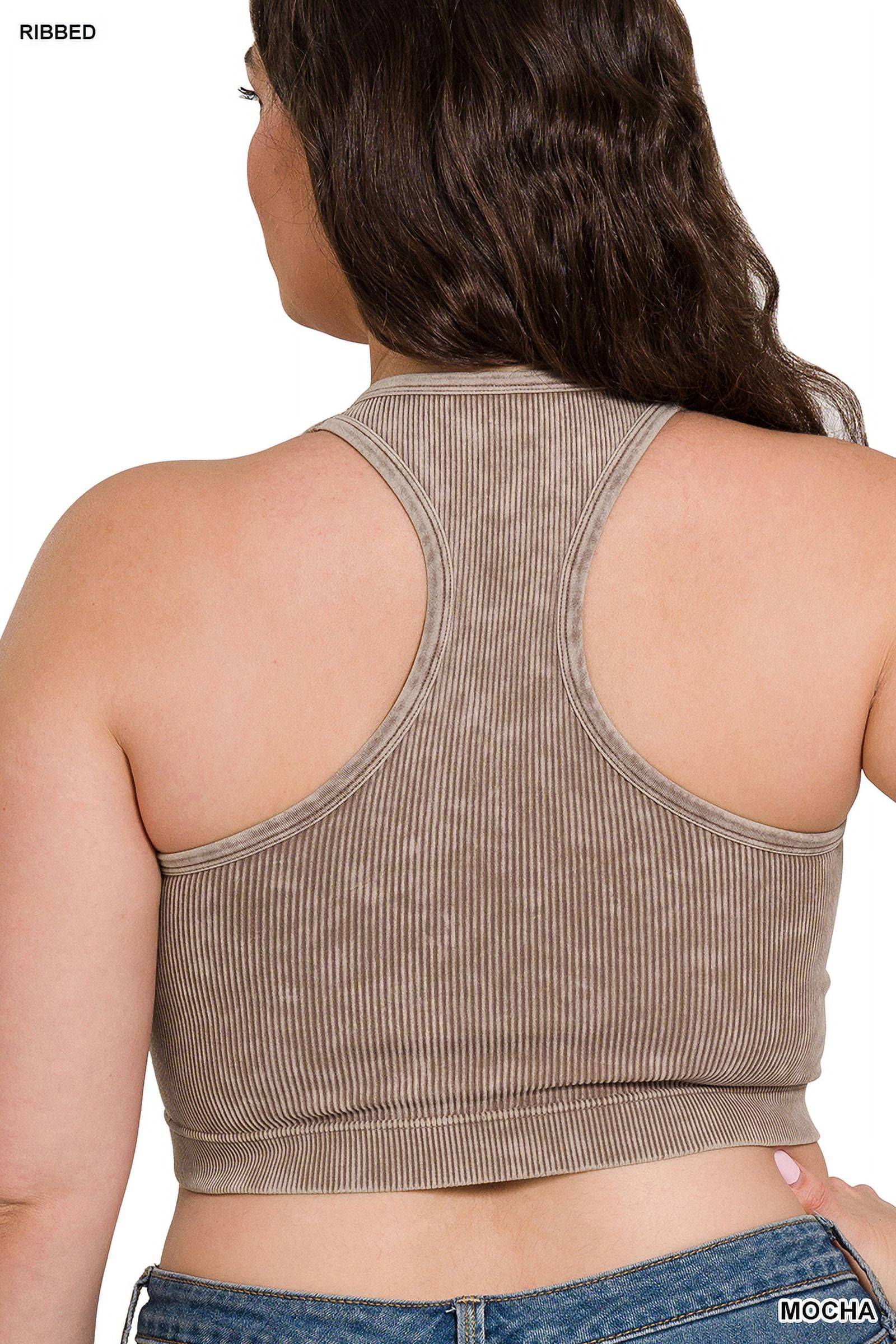Zenana Women's Washed Ribbed Seamless High Neck Nylon Zenana Women's Washed Ribbed Seamless High Neck Nylon