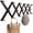 Walnut, variant on Vintage Wood Expandable Peg Rack- Multi-Purpose Accordion Wall Hangers with 13 Hooks for Hats, Coat, Mugs, Scarf, Jewelry Storage