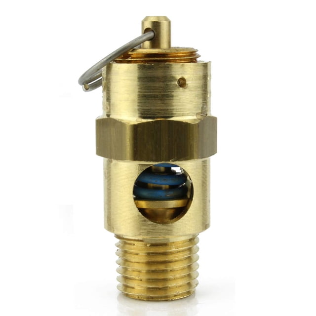1/4" ASME Brass Safety Relief POP Off Valve, American Made, COMPRESSORS, Tanks (135 PSI)