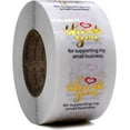 thumbnail image 4 of NicePackaging  500 Qty  1.5 inch Thank You for Supporting My Small Business w/Hollow-Heart Clear Stickers  Self-Adhesive  for Decoration/Sales/Branding/Envelopes, 4 of 5