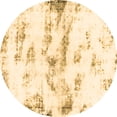 thumbnail image 1 of Ahgly Company Indoor Round Abstract Brown Modern Area Rugs, 3' Round, 1 of 4
