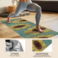 thumbnail image 4 of Blue Sunflower Pattern Hot Yoga Mat Towel Non Slip for Hot Yoga - Quick-Drying Yoga Mat Cover with 4 Corner Pockets with Travel Bag - Hot Yoga Towel Non Slip Grip Moisture Wicking Sweat 70"x26", 4 of 6