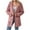 Pink, variant on HAiming Women's Winter Coats Solid Color Long Sleeve Lapel Fleece Jacket Casual Trendy Loose Outerwear with Pockets