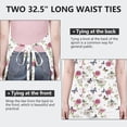 thumbnail image 6 of Pioneer Flower Floral Print Pattern Apron for Women and Men, Cotton Linen Waterproof with Pockets, Adjustable, 33x27 Inch for Kitchen, Gardening, BBQ, Salon, 6 of 6