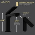 thumbnail image 5 of Swcorp L-AZ900MB Anzzi Single Handle Single Hole Bathroom Faucet with Pop-Up Drain in Matte Black, 5 of 8