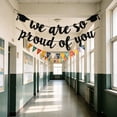 thumbnail image 5 of chaungfeng We Are So Prouds Of You Graduation Banners 98 Inch, Glitter Congrats Grad Garland for Graduation Party Decorations Grad Party Supplies, Black, 5 of 6