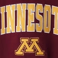 thumbnail image 4 of Men's Colosseum Maroon Minnesota Golden Gophers Arch & Logo Crew Neck Sweatshirt, 4 of 4