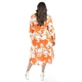 thumbnail image 3 of Vestido Roman Fashion sublimado Tallas Extras 4307 Naranja flor Talla 42, 3 of 6