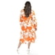thumbnail image 3 of Vestido sublimado Roman Fashion /Tallas Extras, 4307 (Naranja flor) naranja 36, 3 of 6