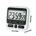 thumbnail image 3 of Kitchen Timer with Alarm Clock Large Screen Digital Display Adjustable Sound and Power Switch for Cooking Baking and Study Time Management Black, 3 of 6