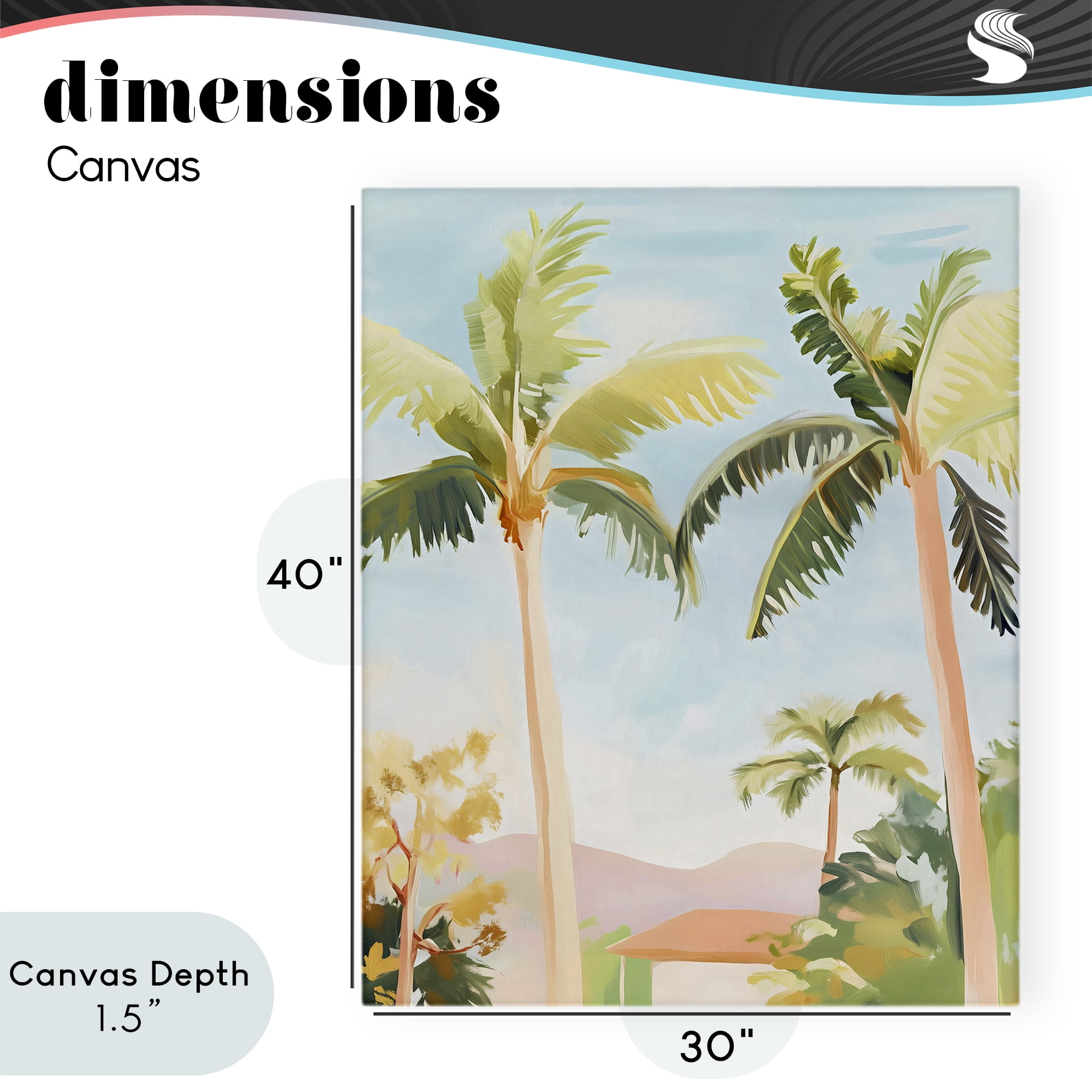 Stupell Industries Rising Above Tropical Palms Canvas Wall Art, design by The Prints Vibe