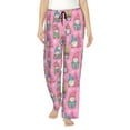 thumbnail image 2 of Picia pink Holiday Joy Womens Soft Woven Cotton Elastic Waistband Sleep Pajama Pant Lounge Sleep Pant With Pockets And Drawstring-Small, 2 of 9