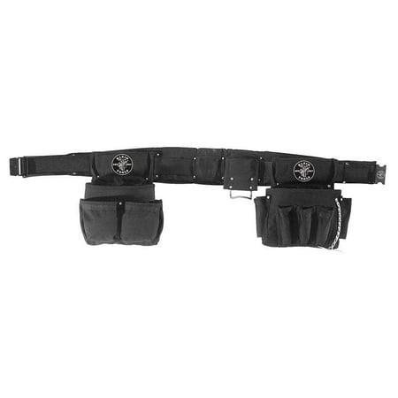 KLEIN TOOLS 5710XL Black Ballistic Nylon Tool Belt, 27 Pockets