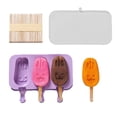 thumbnail image 5 of Yesbay Cartoon Shape Popsicle Molds Silicone Reusable Sticks Non-Stick Design Easy Release Ice Cream Mold, 5 of 8