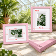 8x10 Pink Picture Frame with Plexiglas Display for 4x6/5x7 Mat or No ...