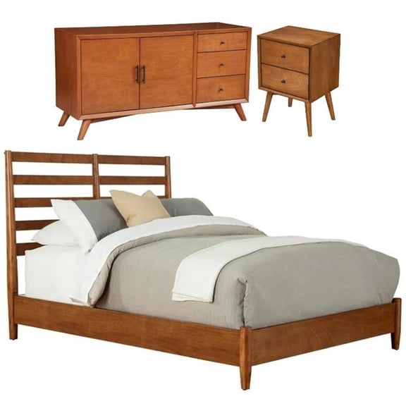 Home Square 3 Piece Set with Sideboard Standard King Bed and Nightstand