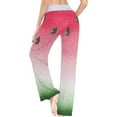 thumbnail image 5 of Women's Red Watermelon Pajama Pants, Casual Pajama Bottoms Drawstring Lounge Pants Wide Leg, 5 of 7