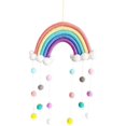 thumbnail image 1 of Macrame Arco Iris colgante de pared decoración del hogar Boho habitación decoración tapiz tejido a mano niños decoración de pared Sailing Electrónica, 1 of 6