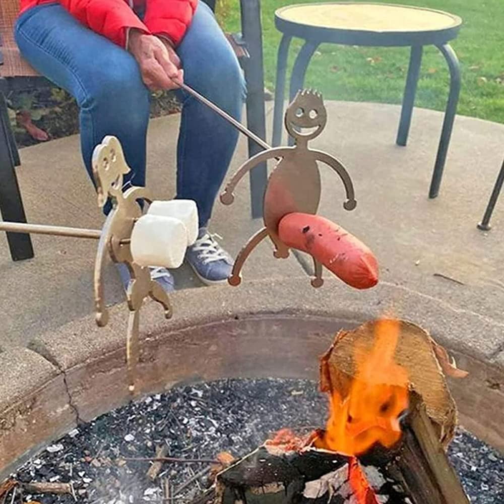 Marshmallow and Hot Dog Roasting Sticks wooden handles included funny 
