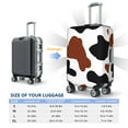 thumbnail image 4 of Susaid Brown Black Cow Print Elastic Washable Suitcase Cover with Hidden Zipper, Fits 18-32 Inch Luggage for Protection During Travel-Large, 4 of 7