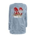 thumbnail image 3 of VALMASS Women Merry Christmas Crewneck Warm Tops Plus Size Long Sleeve Winter Velvet Tops Thick Thermal Sweaters (M, G Light Blue), 3 of 3