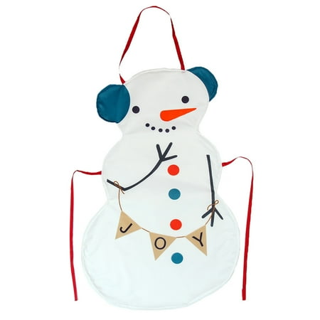 

Azhf Hot Sales Home Kitchen Santa Claus Christmas Apron Party Supplies Gift Men Women Snowman