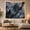 Cloaked Warrior, variant on Dragon Castle On Sheer Cliffs At Sunset, Dramatic Fantasy Style for Dragon Lovers, Medieval Wall Art, Birthday Gift Tapestry Wall Hanging for Bedroom and Gaming Room
