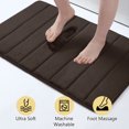 thumbnail image 7 of Semfri Brown Memory Foam Bathroom Mat 20 x 32 inch Rug Bathroom Rugs Bath Rug for Bathroom Floor Shower Tub, 7 of 7